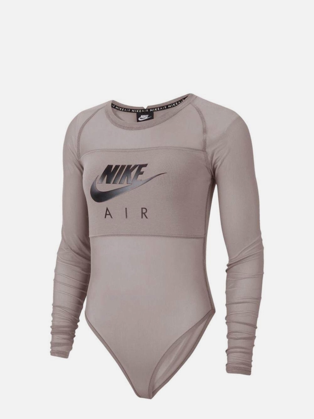 Nike Women’s Long-Sleeve Swim Bodysuit - Taupe
